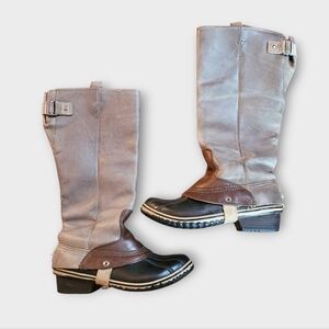 Sorel Slimpack Equestrian Tall Leather Riding Boots Size 8.5